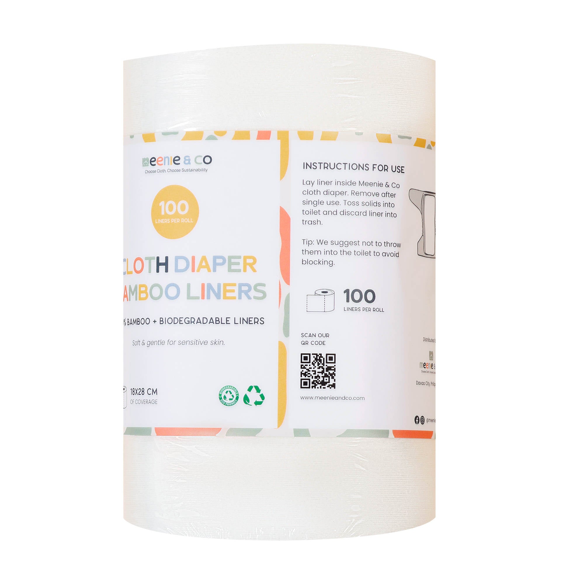 100% Plant Based Biodegradable Cloth Diaper Liners