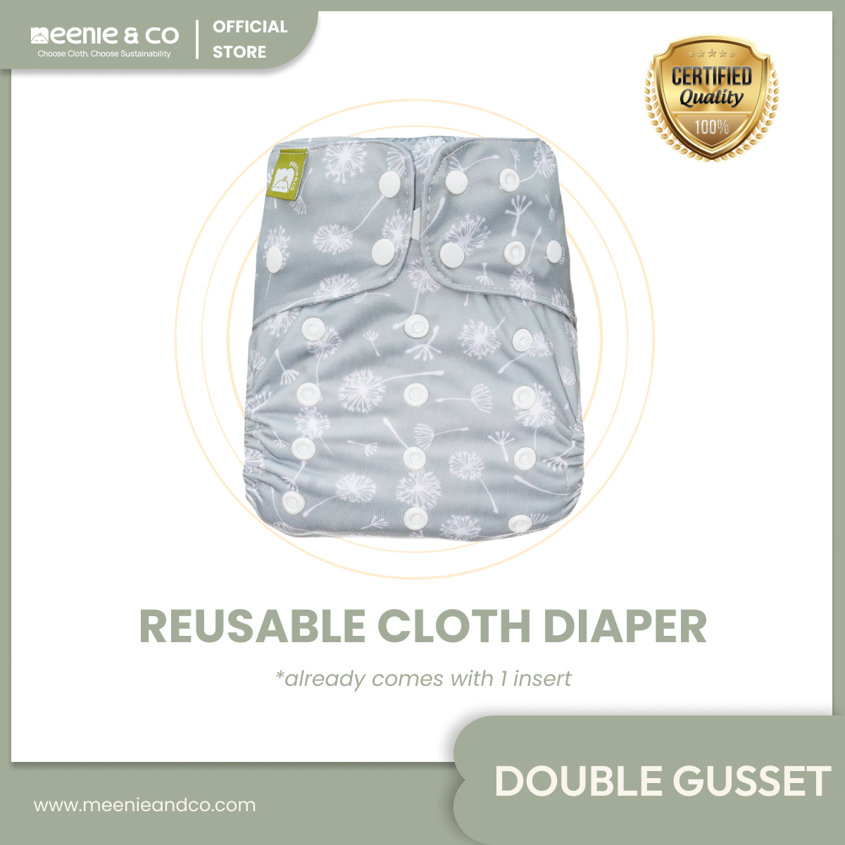 Dandelions- All In One Reusable Nappy