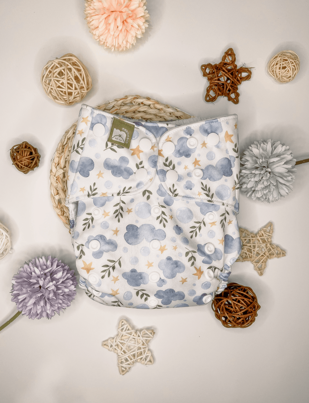 Blue Eden - All In One Reusable Nappy - Meenie & Co.