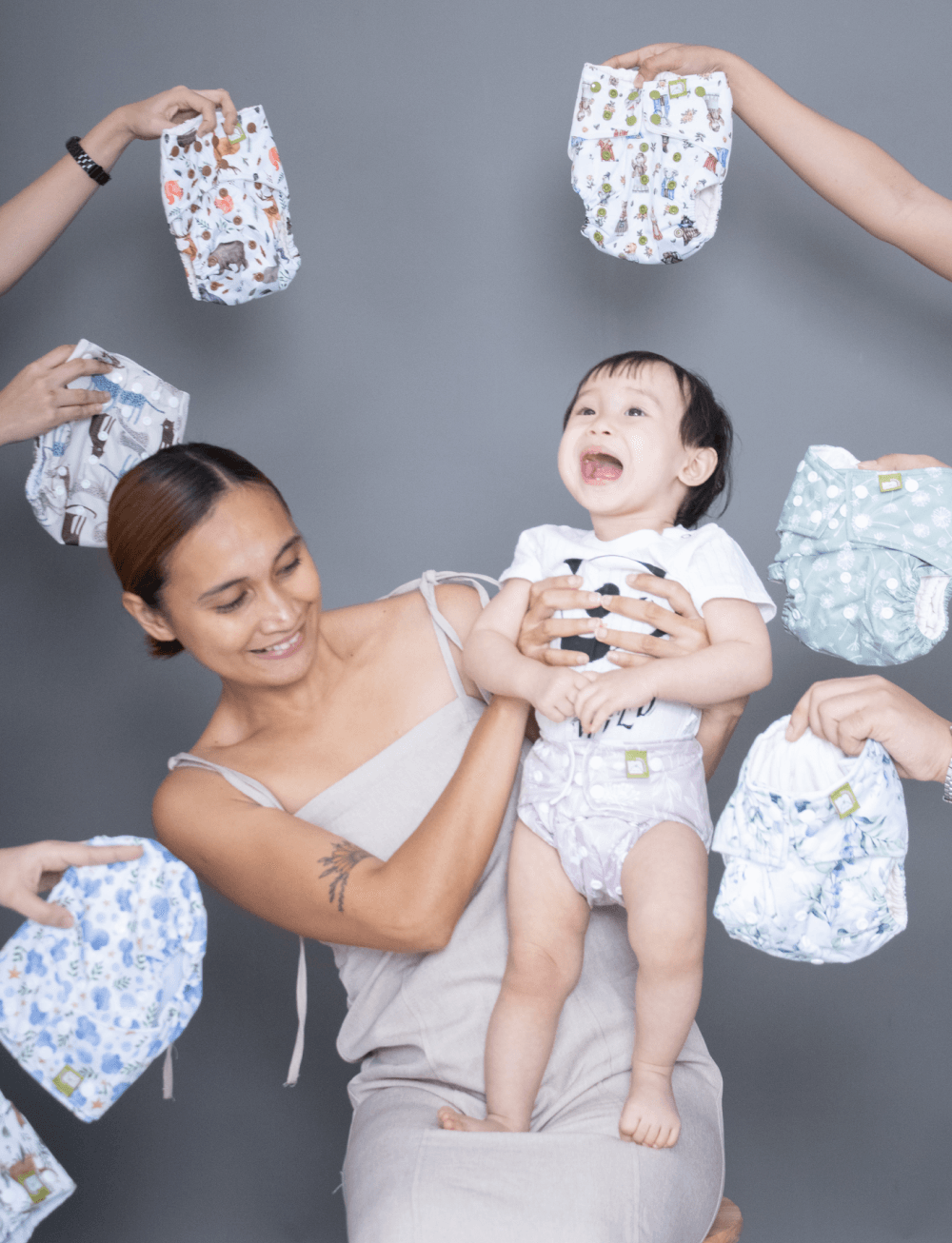 Rosy Blooms - All In One Reusable Nappy - Meenie & Co.