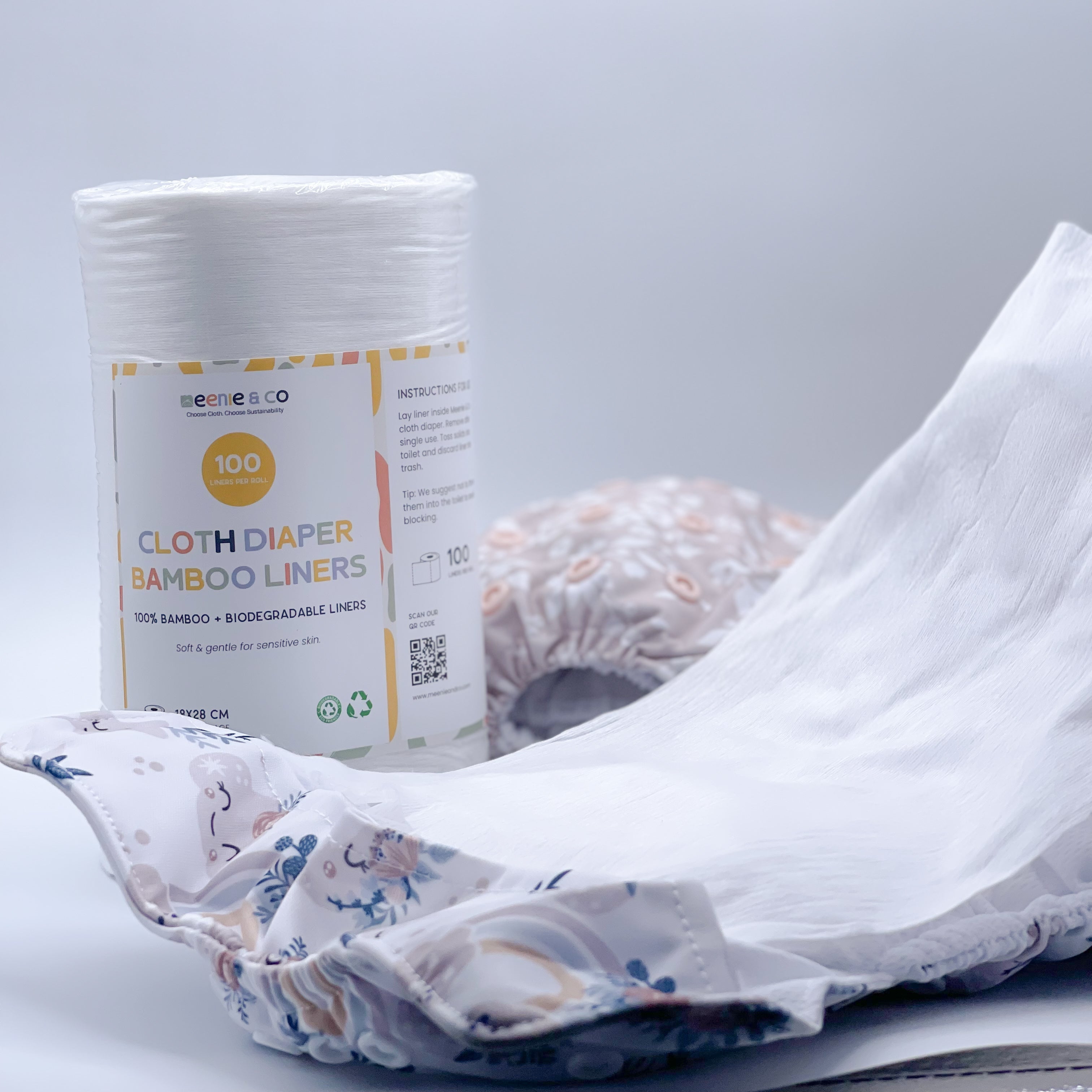 100% Plant Based Biodegradable Cloth Diaper Liners