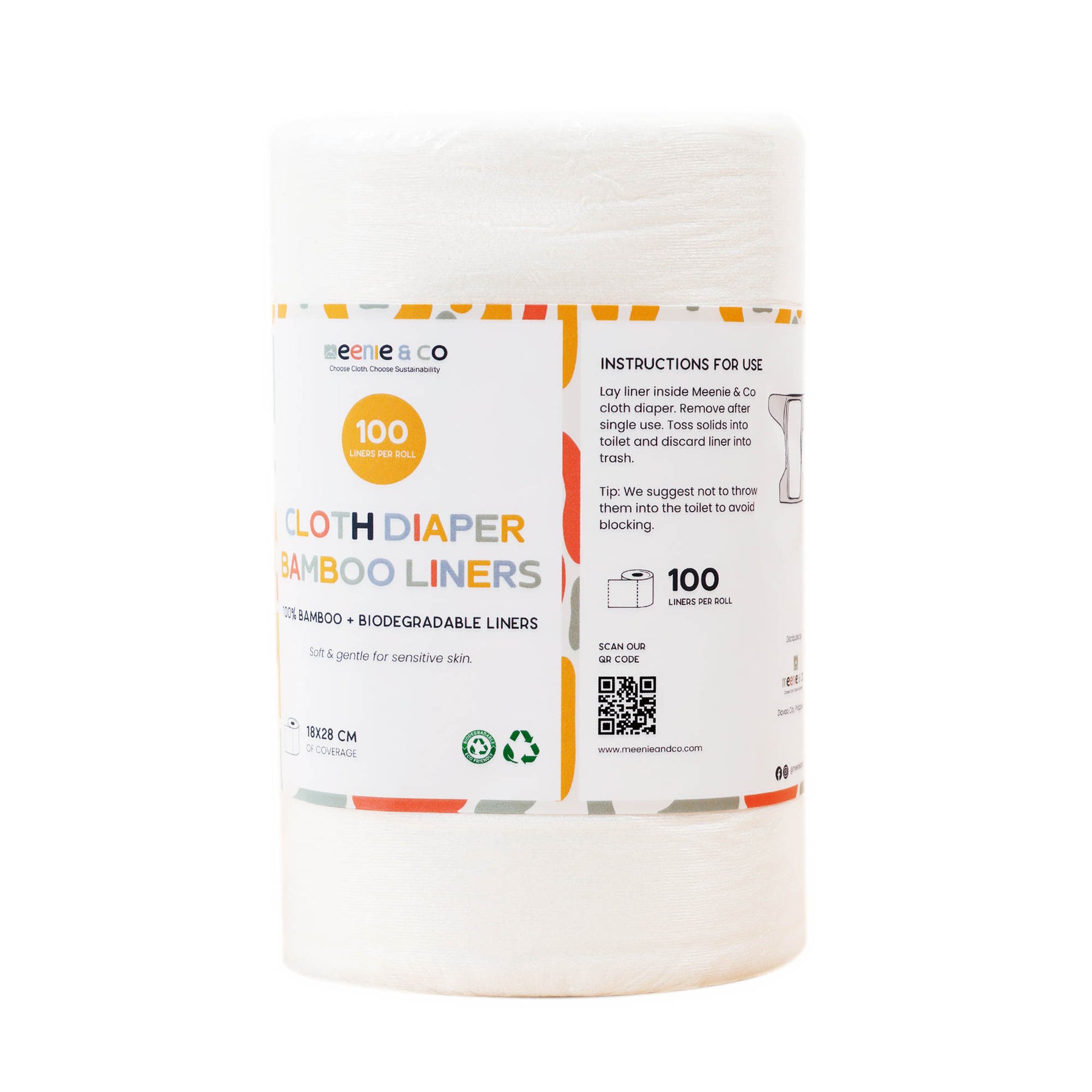 100% Plant Based Biodegrable Cloth Diaper Liners